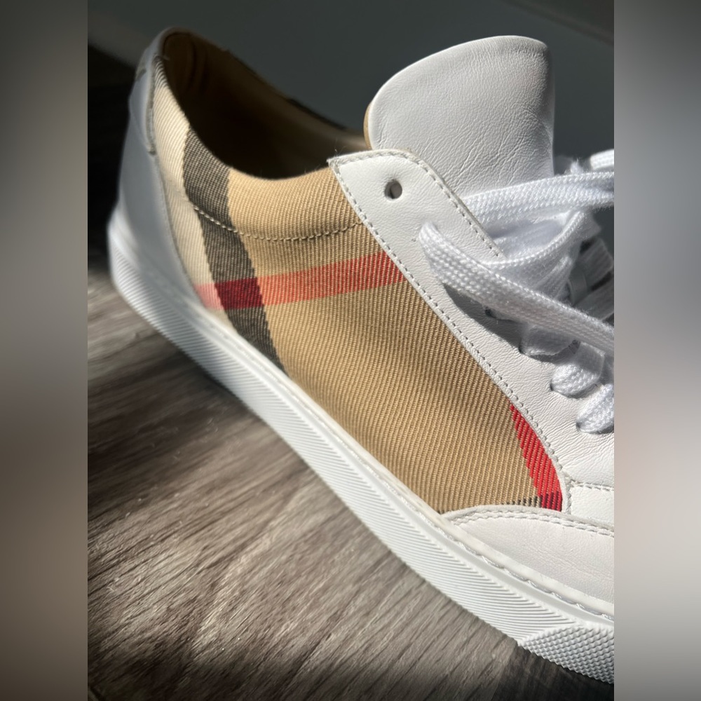 House Check and Leather Sneakers - Picture 3 of 11